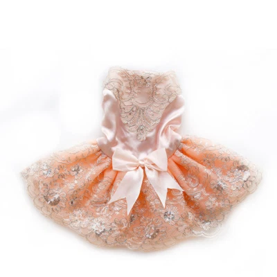 Домашних животных вышитая собака Cat платье одежды сладкий свадебное платье вечеринки щенок маленький - Изображение 1 из 4