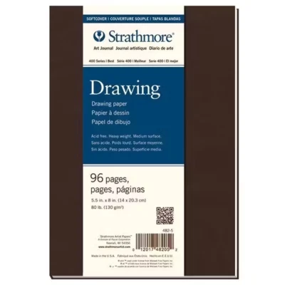Strathmore Drawing Art Journal Paper 400 Series Softbound  5.5"x 8.5" NEW 96 Pgs - Image 1 of 4