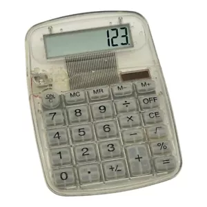 Jumbo Big Button Desk Calculator See Through Clear - Picture 1 of 6