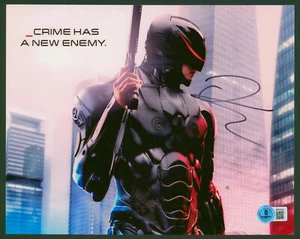 Joel Kinnaman signiertes 8x10 Foto RoboCop Verbrechen hat ein neues feindliches Etikett Beckett BAS - Bild 1 von 1