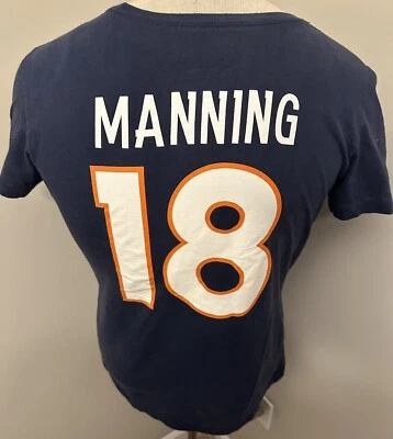 NFL Denver Broncos #18 Peyton Manning Women's XL Nike Slim Fit Jersey Tee Shirt - Image 1 of 4