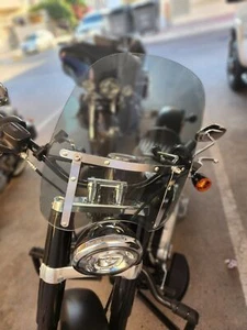 For Harley Dyna Softail Road King Honda Suzuki Motorcycle Windshield Windscreen - Foto 1 di 12
