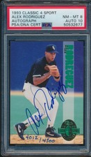 1993 Classic Four Sport Auto Alex Rodriguez /4300 PSA DNA 8 10AU