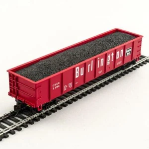 HO Scale Mantua Classics 731062 Burlington Route RR 40' Gondola W/Coal Load - Picture 1 of 1