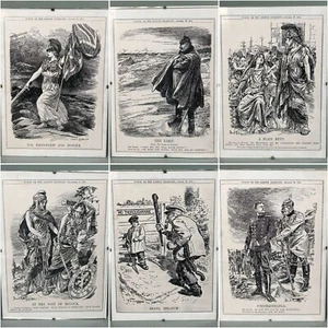 FH Townsend 1914 Belgium Cartoons from Punch Magazine - Picture 1 of 13