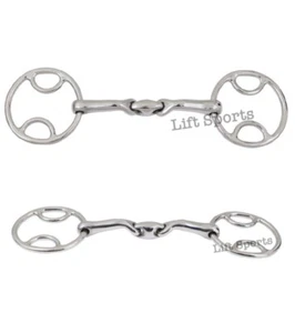 Horse Snaffle Bit Bevel Loop Ring Wilkie Lozenge Fat Stainless Verbindend Angle - Picture 1 of 7