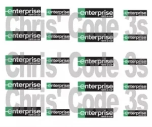Code 3 Adhesive Vinyl Decals Suit 1/76 Oxford Diecast Vans - Enterprise Rental - Picture 1 of 1