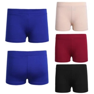 Kids Girls Boy Ballet Dance Booty Shorts Sports Gym Workout Yoga Boy-cut Bottoms - Picture 1 of 37