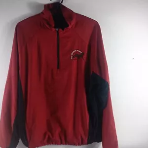 OnTour Mens Vintage 1/4 Zip Pullover Jacket Size L Red - Picture 1 of 7
