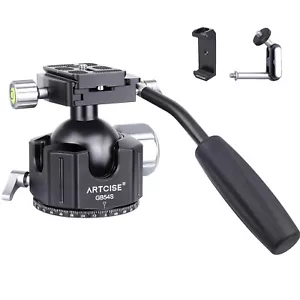 Cabezal de bola de bajo perfil de 54 mm con mango, cabezal de trípode panorámico CNC todo metálico - Imagen 1 de 11