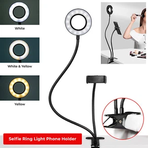 LSP LED Selfie Ring Light with Gooseneck Phone Stand for Live Streaming Vlog - Picture 1 of 7