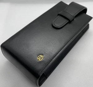 Cartier Zigarettenetui schwarz Leder ohne Box - Bild 1 von 6