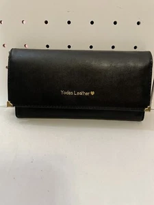Yodas Leather Black Fashion Folding Wallet 12.00 - Imagen 1 de 5
