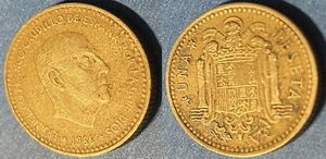 Spain 1966 (79) 1 Peseta - Franco KM-796 Aluminum bronze VF+ #26 - Picture 1 of 1