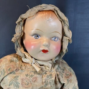 Antique Vintage Composition Doll All original 1920s 1930s Restoration Farmhouse - Picture 1 of 24