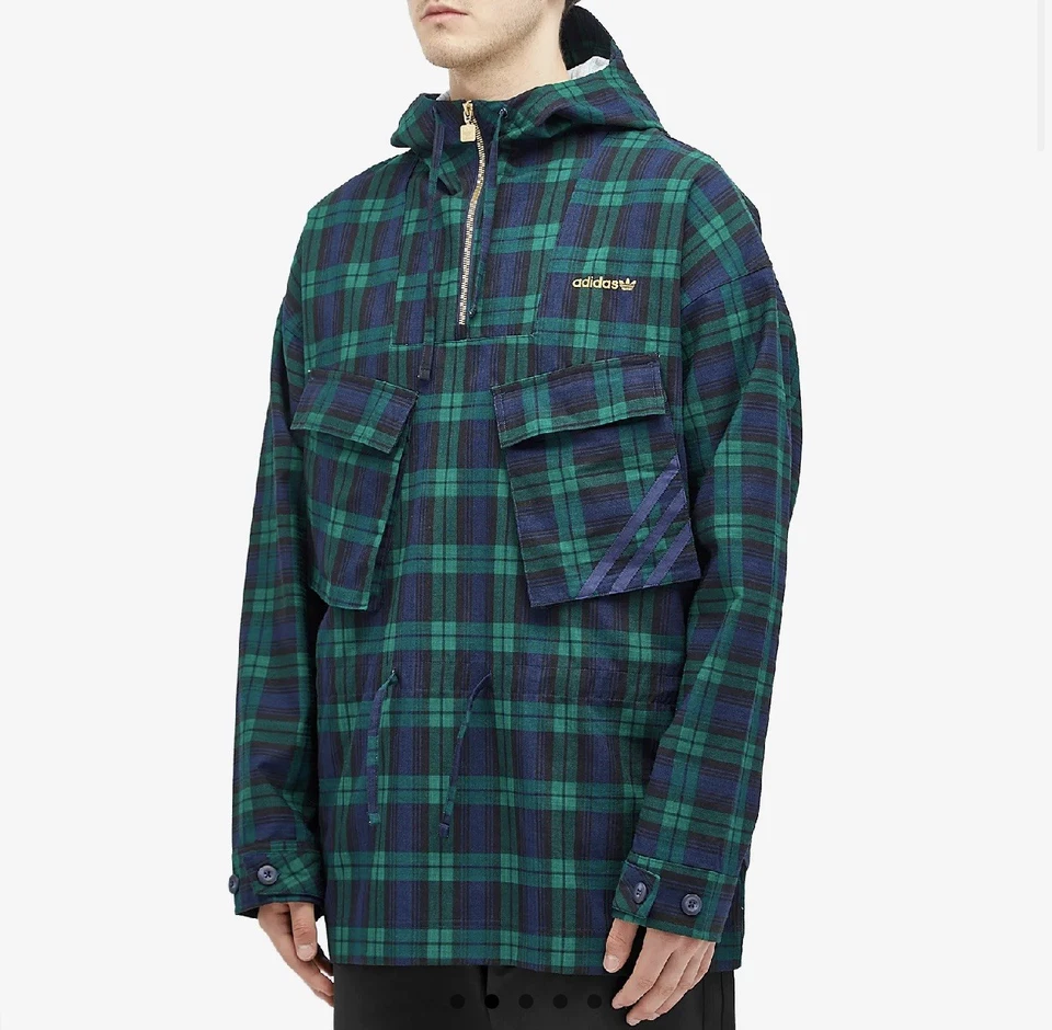 Adidas Windbreaker Jackets Night Indigo Mineral Green Men`s Size Medium IX9636