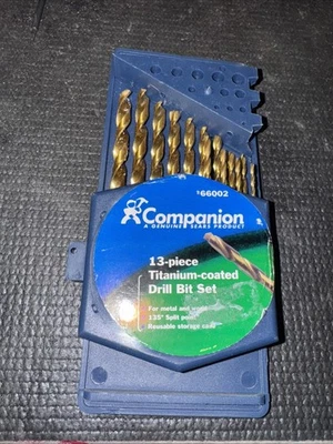 Sears Companion Nos 13pc Titanium Drill Bit Set 66002 Like Craftsman - Image 1 of 4