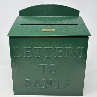 Hearth & Hand Magnolia Letters to Santa Metal Mailbox Green & Mounting Hardware - Image 1 of 4