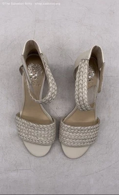 Vince Camuto Mujer Jedina Marfil Bloque Ajustable Correa Tobillo Tacones Talla 6.5M Foto 1 de 4