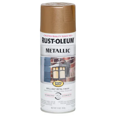Rust-Oleum 7274830 Metallic Spray Paint, Antique Brass, Metallic, Solvent, 11 Oz - Image 1 of 4