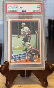 1984-85 Topps 096 Pat LaFontaine PSA 7 NM RC Rookie Card NHL Hall Of Fame - Picture 1 of 2