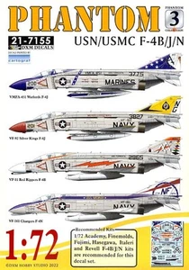 DXM Decals 1/72 F-4 B/J/N PHANTOM II U.S. Navy & USMC Jet Fighter - Picture 1 of 6