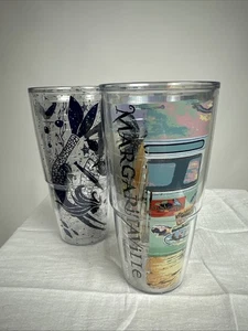 Bicchiere Margaritaville Tervis 24 oz e bicchiere a sirena (piccolo difetto) tema spiaggia - Foto 1 di 11