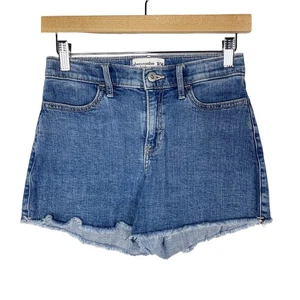 Abercrombie Kids Girls 13/14 Denim Cut Off Shorts Jean Adjustable Waist Cotton - Picture 1 of 8