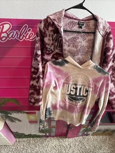 Justice Girls' Tie-Dye Hoodies Bundle-6-7, 7-8 Years For Girl - Picture 1 of 2