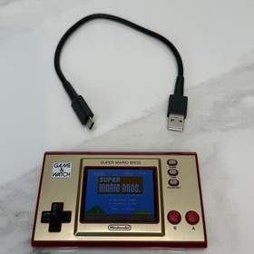 Nintendo Game and Watch Super Mario Brothers w/ Charging Cable TESTED