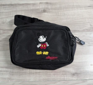 Walt Disney World Vintage Embroidered Mickey Mouse Zip Fanny Pack/Belt Bag - Picture 1 of 13