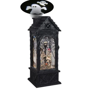 Halloween Skelett Schneekugel Laterne Geist Projektionslampe mit 6 Stunden Timer... - Bild 1 von 7