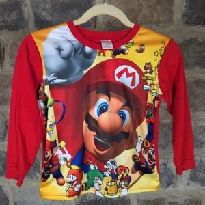 Baby Has Super Mario Pajama Top Red 130cm 9-10 Years Graphic Character - Picture 1 of 8