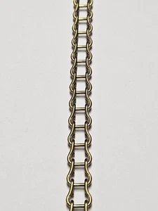 #18 Brass Ladder Chain 11/32" Wide For Hanging, Library Lamps, Sold Per Foot 93J - Picture 1 of 3