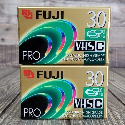 Fuji VHS-C Premium 2 упаковки TC-30 мин SP / 90 мин EP видеокамеры ленты - новый из старых запасов - Изображение 1 из 4