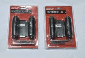 (2) Everbilt 3 Zoll Bronze mit Ölschliff Double Action Federscharnier #272 233 - Bild 1 von 5