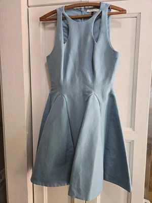 Vestido para mujer Halston Heritage sin mangas estructurado con detalle de recorte talla 0 Foto 1 de 4