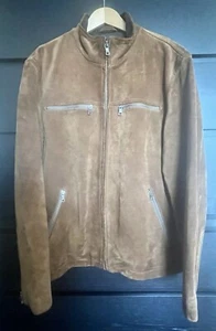 BANANA REPUBLIC MEN’s SUEDE BROWN JACKET Size L - Picture 1 of 10