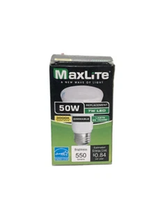 MaxLite 50 Watt (7W) LED Dimmable Light Bulb R20 7BR20DLED27 #7eh - Picture 1 of 4