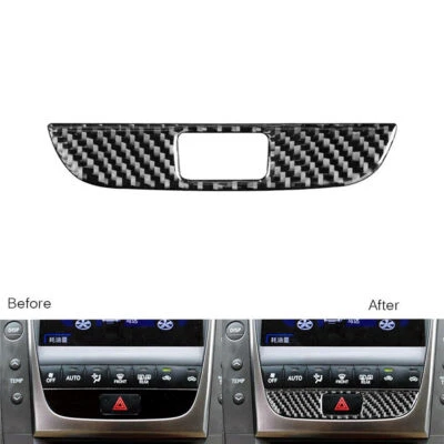 Tampa de botão de lâmpada de aviso console de fibra de carbono para Lexus GS GS350 GS450h 2006-11 - Imagem 1 de 4