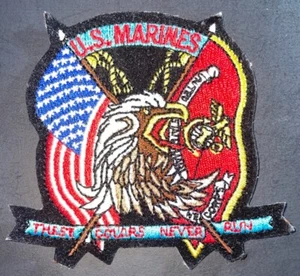 USMC These Colors Never Run Patch Iron-On New BB706 - Picture 1 of 2