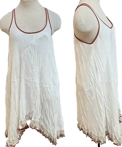 Free People Gr. L Weiß & Gold Pailletten Pullover Minikleid Gr. L - Bild 1 von 8