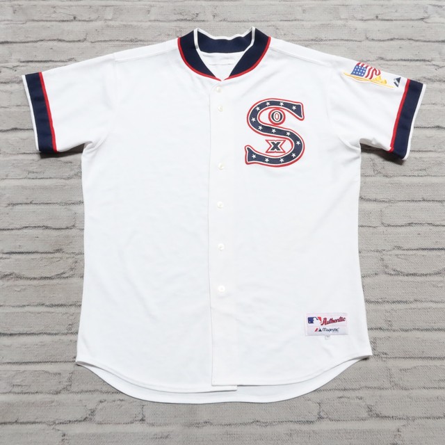 Chicago White Sox Majestic Stitched Throwback Cool Base Jersey White Youth  Large