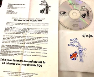 6/26/98 ROCK OVER LONDON ROL, SILVER SUN,DELAKOTA, ASTRID,VERVE, NEW ORDER,MELYS - Picture 1 of 2