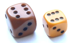 Par de dados para juegos vintage - Imagen 1 de 4