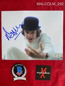 MALCOLM MCDOWELL FOTO AUTOGRAFATA FIRMATA 8x10! UN OROLOGIO ARANCIONE! BECKETT! - Foto 1 di 1