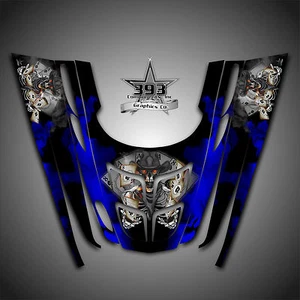 GRAPHICS DECAL WRAP POLARIS GEN II 2, 1999 2000 2001 2002 2003 OUTLAW BLUE - Bild 1 von 1