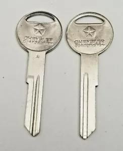 2 NOS Vintage Chrysler Corporation Ignition Key Blanks Uncut - Picture 1 of 1