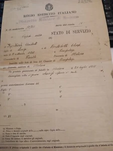 regio esercito stato servizio 1915 con documenti - Picture 1 of 3