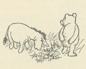 Winnie-the-Pooh 1926 - Pooh Sat on a Thistle by Ernest H Shepard Art Print - Picture 1 of 3